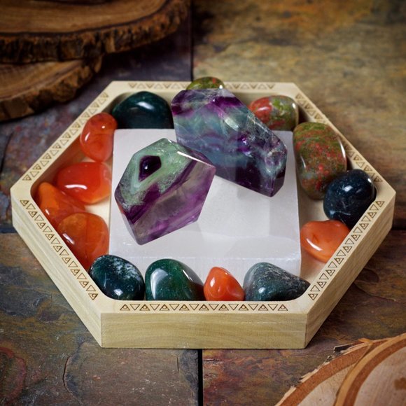 Selenite Square Crystal Charging Tray - Picture 5 of 5